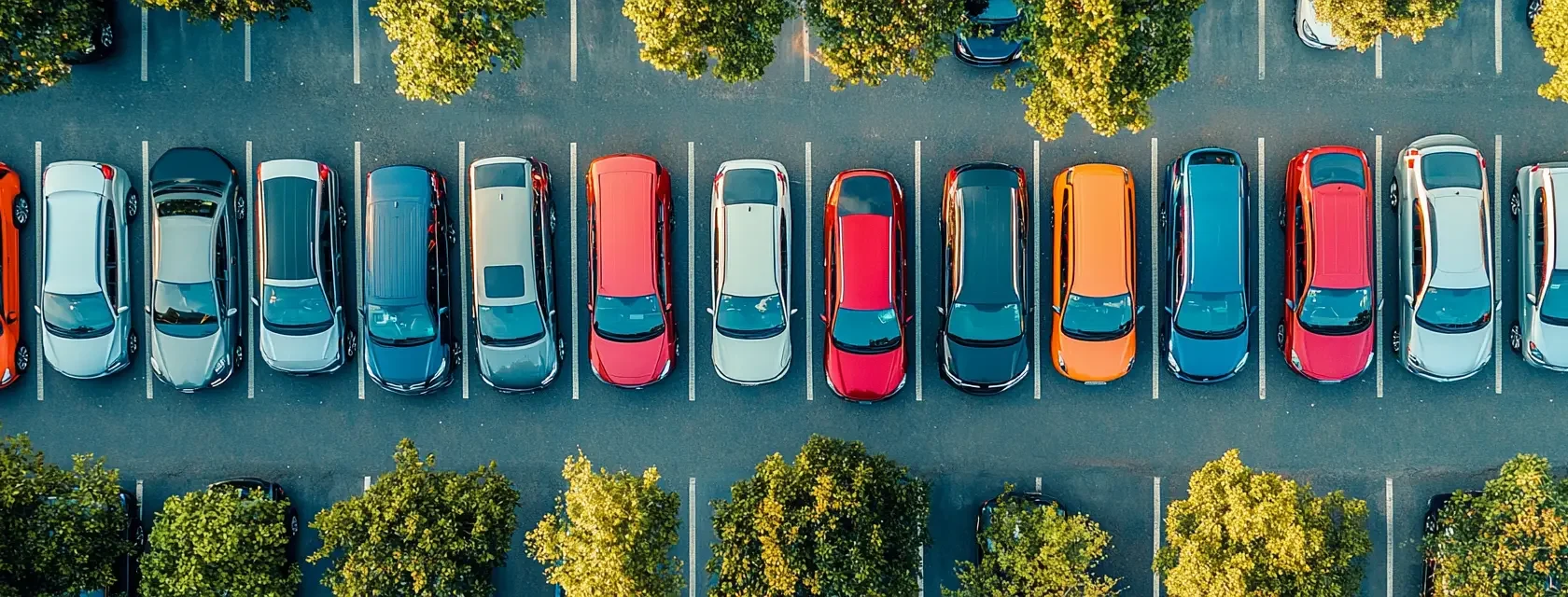 used car lot range of cars
